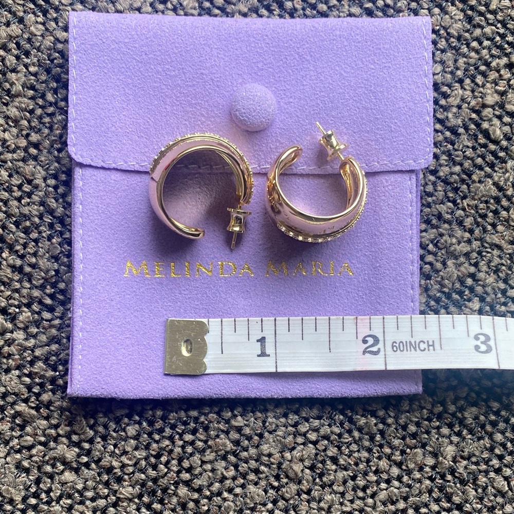 Melinda Maria Gold-Tone Hoop Earrings